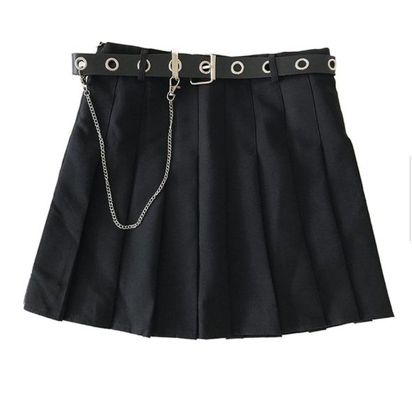Black Pleated Mini Skirt | Japan Harajuku School - Picture 5 of 5
